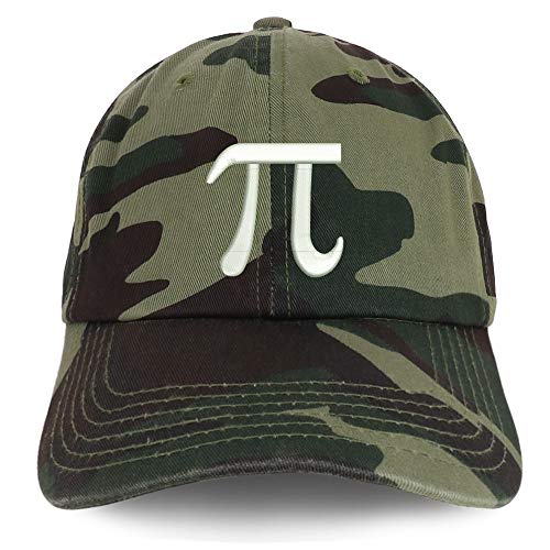 Trendy Apparel Shop Pi Day Symbol Embroidered Soft Crown 100% Brushed Cotton Cap
