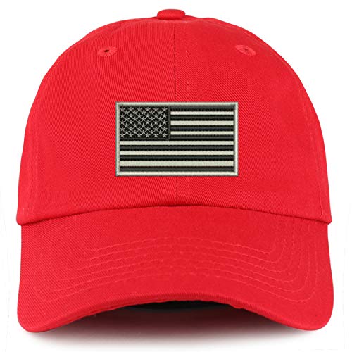 Trendy Apparel Shop Youth Grey American Flag Unstructured Cotton Baseball Cap