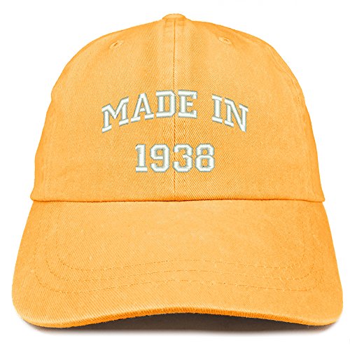 Trendy Apparel Shop Made in 1938 Text Embroidered 83rd Birthday Washed Cap