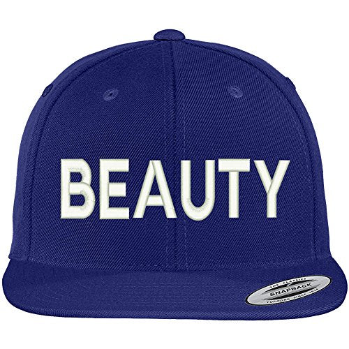 Trendy Apparel Shop Beauty Embroidered Flat Bill Snapback Baseball Cap