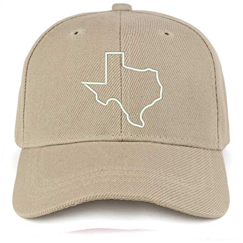 Trendy Apparel Shop Texas State Outline Embroidered Youth Size Kids Structured Baseball Cap