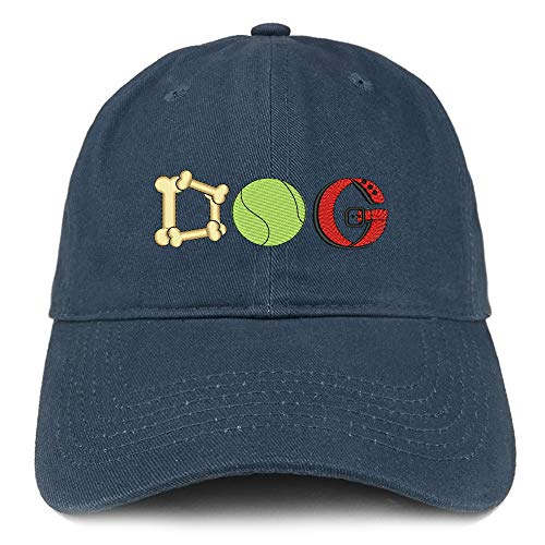 Trendy Apparel Shop Dog Embroidered Brushed Cotton Cap