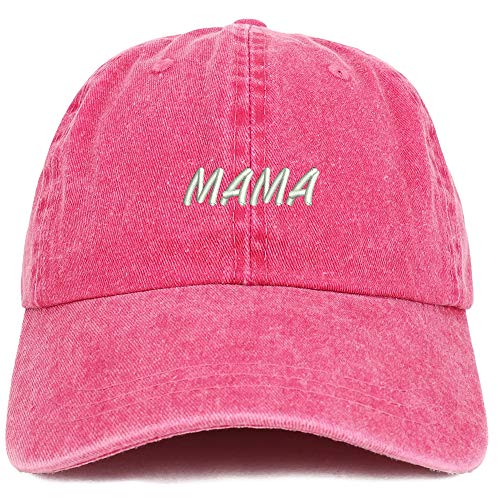 Trendy Apparel Shop Mama Embroidered Washed Low Profile Cap
