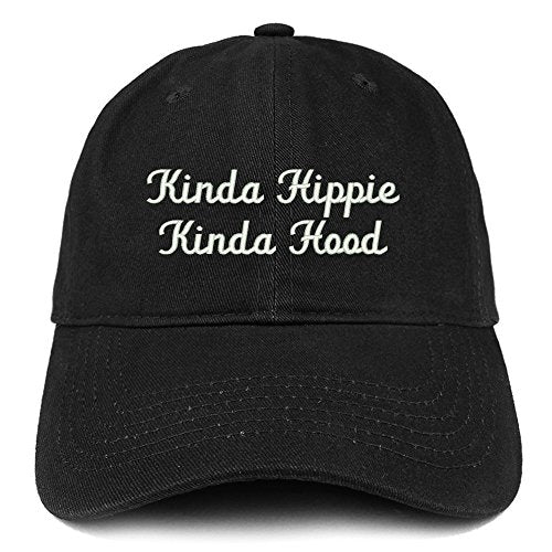 Trendy Apparel Shop Kinda Hippie Kinda Hood Embroidered Brushed Cotton Cap
