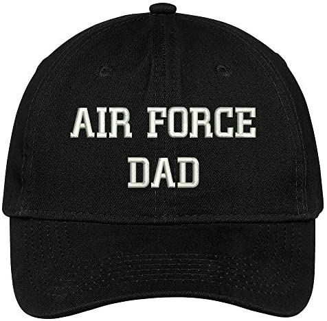 Trendy Apparel Shop Air Force Dad Embroidered Soft Crown 100% Brushed Cotton Cap