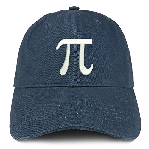 Trendy Apparel Shop Pi Day Symbol Embroidered Soft Crown 100% Brushed Cotton Cap