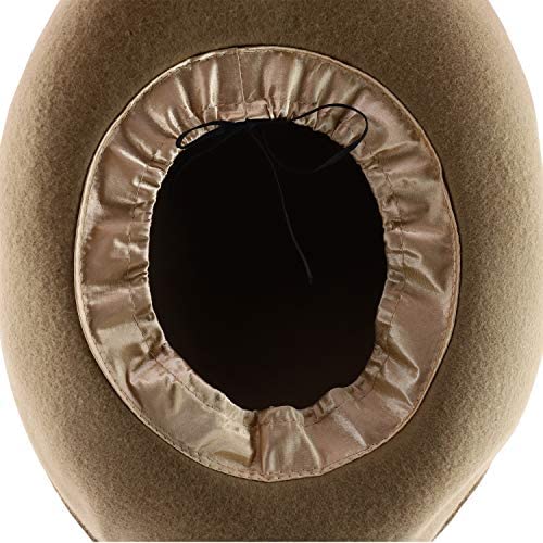 Trendy Apparel Shop Women's Rhinestone Trim Bow Satin Band Wool Dress Hat