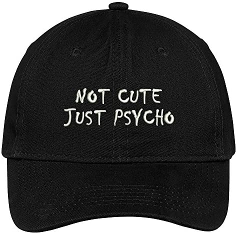Trendy Apparel Shop Cute Just Psycho Embroidered 100% Quality Brushed Cotton Baseball Cap