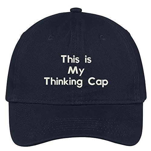 Trendy Apparel Shop This is My Thinking Cap Embroidered Brushed 100% Cotton Baseball Cap