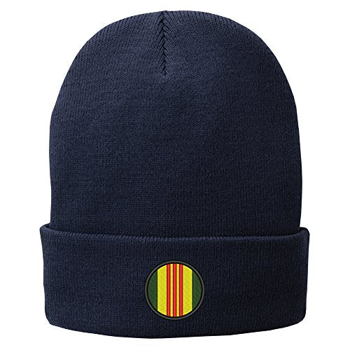Trendy Apparel Shop Vietnam Insignia Embroidered Winter Folded Long Beanie