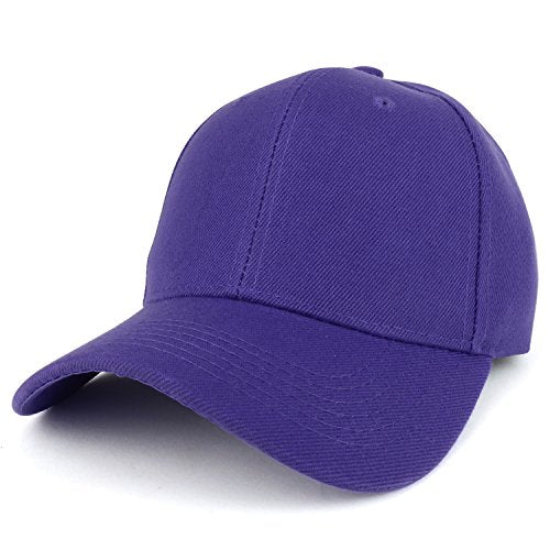 Trendy Apparel Shop Plain Structured Crown Adjustable Baseball Cap