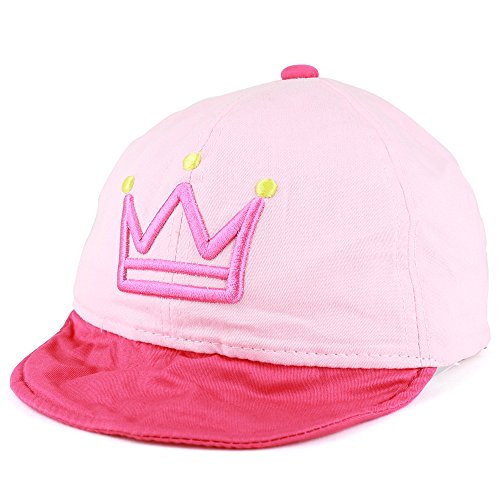 Trendy Apparel Shop Infant to Toddler Crown Embroidered Adjustable Baseball Cap