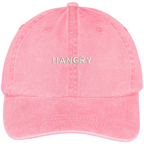 Trendy Apparel Shop Hangry Embroidered Pigment Dyed Washed Cotton Cap