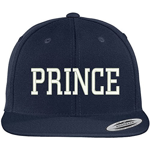 Trendy Apparel Shop Prince Embroidered Flat Bill Adjustable Snapback Cap