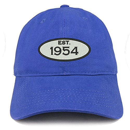 Trendy Apparel Shop Established 1954 Embroidered 67th Birthday Gift Soft Crown Cotton Cap