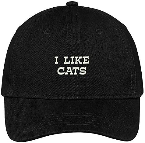 Trendy Apparel Shop Like Cats Embroidered Soft Low Profile Adjustable Cotton Cap