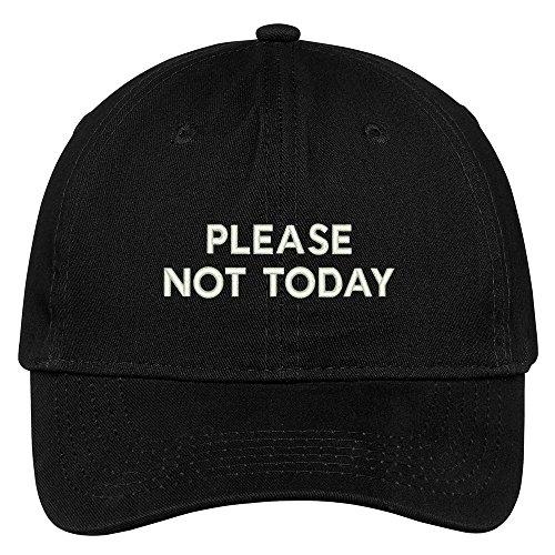 Trendy Apparel Shop Please Not Today Embroidered Brushed Cotton Adjustable Cap Dad Hat