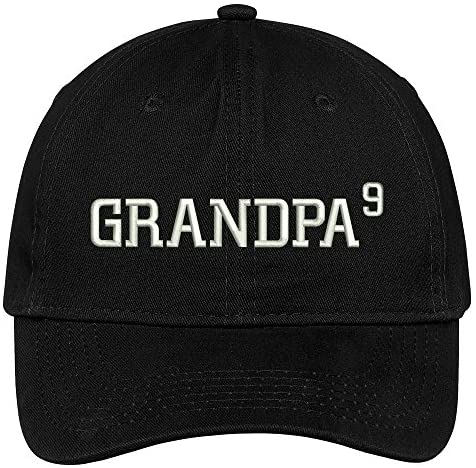 Trendy Apparel Shop Grandpa Of 9 Grandchildren Embroidered 100% Quality Brushed Cotton Baseball Cap