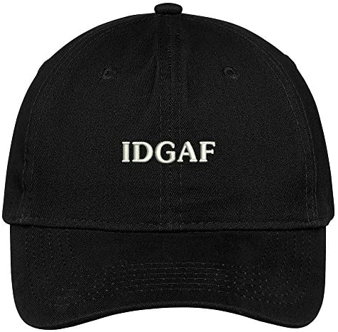 Trendy Apparel Shop Idgaf Embroidered Cap Premium Cotton Dad Hat