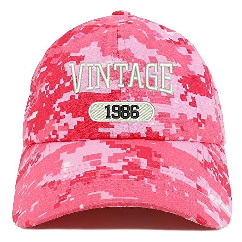 Trendy Apparel Shop 35th Birthday Vintage 1986 Soft Crown Brushed Cotton Cap