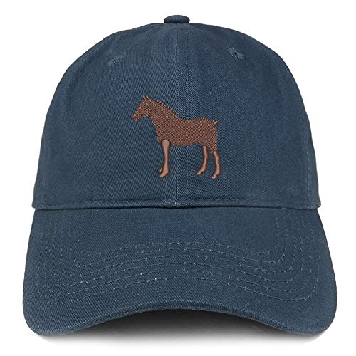 Trendy Apparel Shop Draft Horse Embroidered Brushed Cotton Cap
