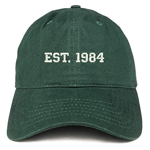 Trendy Apparel Shop EST 1984 Embroidered - 37th Birthday Gift Soft Cotton Baseball Cap