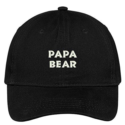 Trendy Apparel Shop PAPA Bear Embroidered 100% Cotton Adjustable Cap Dad Hat