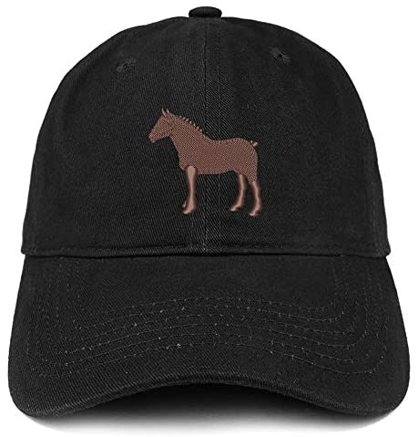 Trendy Apparel Shop Draft Horse Embroidered Brushed Cotton Cap