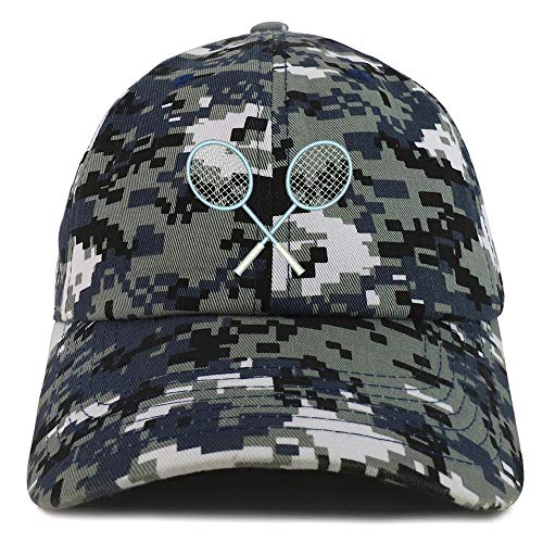 Trendy Apparel Shop Badminton Embroidered Soft Crown 100% Brushed Cotton Cap