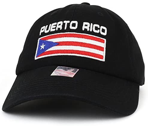 Trendy Apparel Shop 3D Puerto Rico Flag Embroidered Unstructured Dad Hat