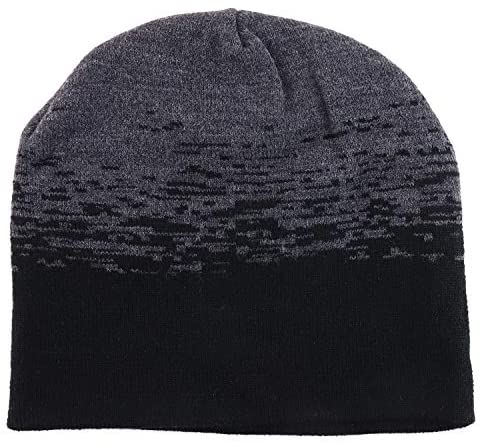 Trendy Apparel Shop Made in USA Static Pattern Designed Knit Short Winter Beanie