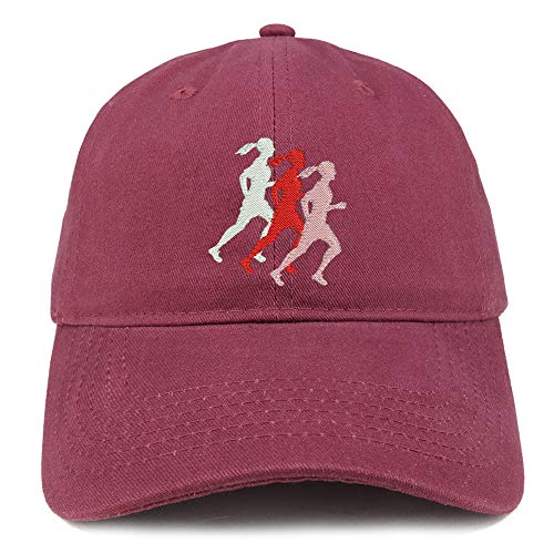 Trendy Apparel Shop Female Runner Embroidered Soft Crown 100% Brushed Cotton Cap