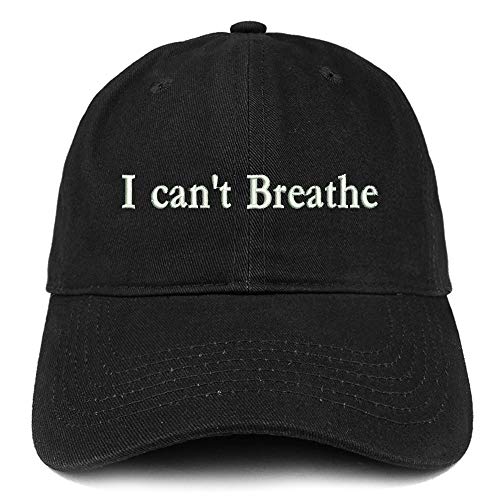Trendy Apparel Shop I Can't Breathe Embroidered Soft Crown Cotton Cap