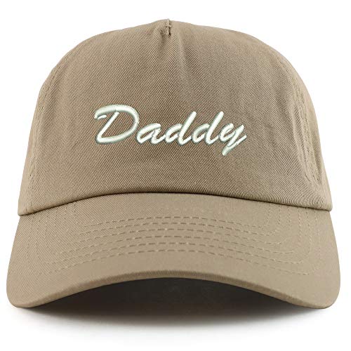 Trendy Apparel Shop Daddy Script Embroidered 5 Panel Unstructured Soft Crown Baseball Cap