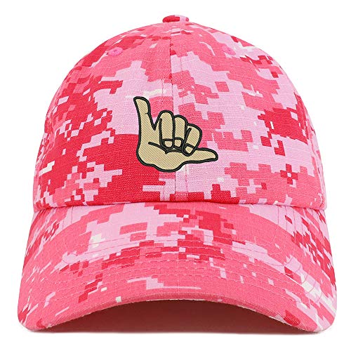 Trendy Apparel Shop Hang Loose Embroidered Soft Crown 100% Brushed Cotton Cap