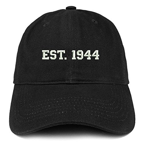 Trendy Apparel Shop EST 1944 Embroidered - 77th Birthday Gift Soft Cotton Baseball Cap