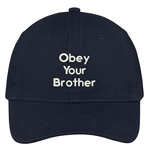 Trendy Apparel Shop Obey Your Brother Embroidered Brushed 100% Cotton Baseball Cap