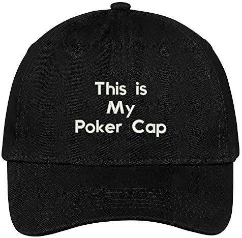 Trendy Apparel Shop Poker Cap Embroidered Brushed 100% Cotton Baseball Cap