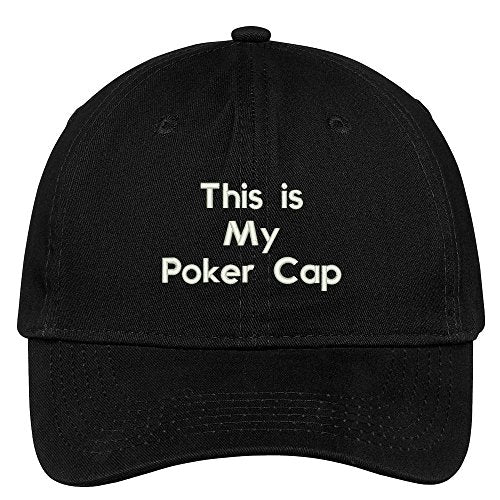 Trendy Apparel Shop Poker Cap Embroidered Brushed 100% Cotton Baseball Cap