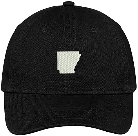 Trendy Apparel Shop Arkansas State Map Embroidered Low Profile Soft Cotton Brushed Baseball Cap