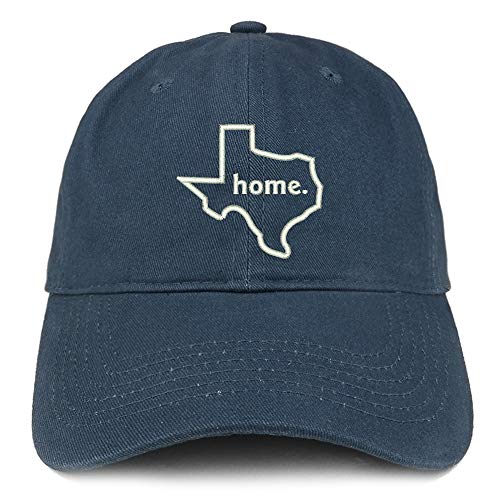 Trendy Apparel Shop Texas Home Embroidered 100% Cotton Adjustable Cap Dad Hat