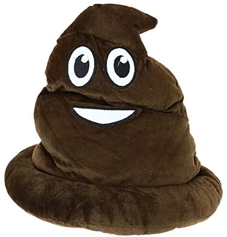 Trendy Apparel Shop Poop Emoticon Soft Plush Party Costume Gag Hat - Brown