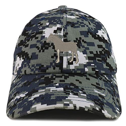 Trendy Apparel Shop Small Draft Horse Embroidered Soft Crown 100% Brushed Cotton Cap
