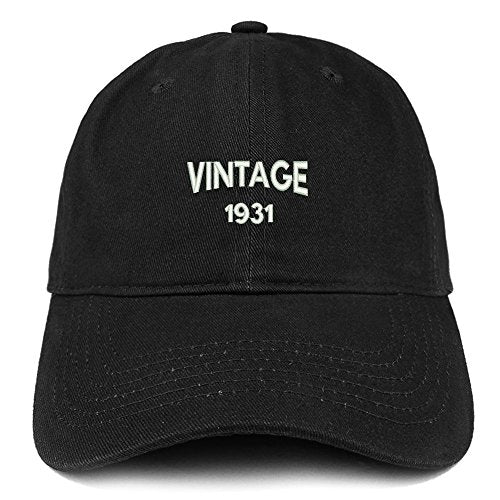 Trendy Apparel Shop Small Vintage 1931 Embroidered 90th Birthday Adjustable Cotton Cap