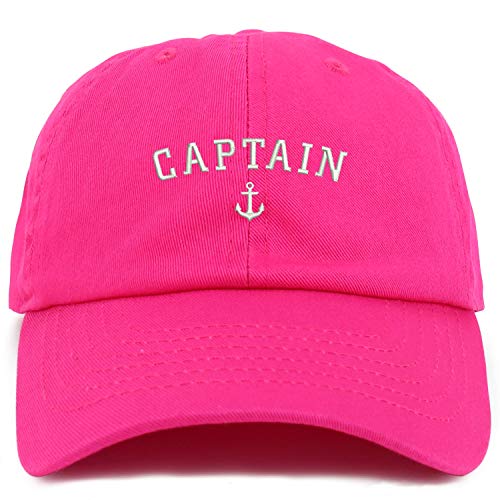 Trendy Apparel Shop Youth Captain Anchor Adjustable Soft Crown Baseball Cap
