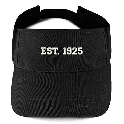 Trendy Apparel Shop EST 1925 Embroidered - 96th Birthday Gift Summer Adjustable Visor