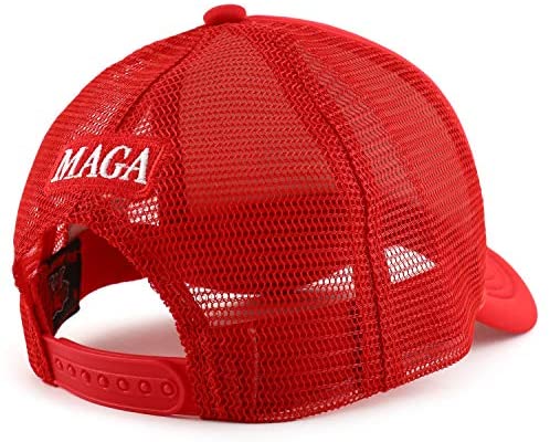 Trendy Apparel Shop Keep America Great Printed Trump Sponge Foam Trucker Cap - Red