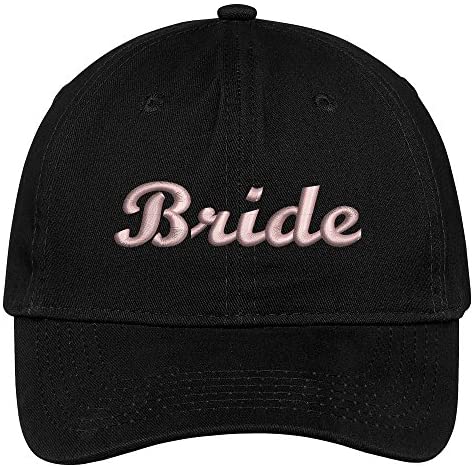 Trendy Apparel Shop Bride Script Wedding Theme Embroidered Soft Crown Cotton Cap