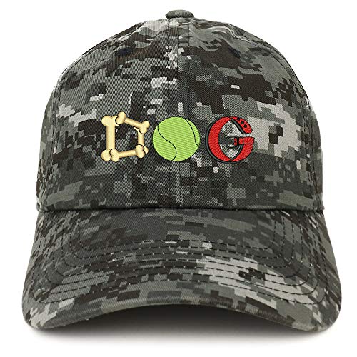 Trendy Apparel Shop Dog Embroidered Brushed Cotton Cap