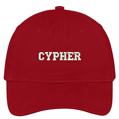 Trendy Apparel Shop Cypher Embroidered Low Profile Soft Cotton Brushed Cap